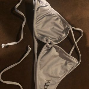 Kauai Bikini silver top size medium, never worn